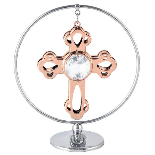 Crystocraft Mini Cross Mobile - Rose Gold 142754