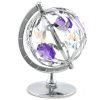 Crystocraft Spinning Globe - Silver
