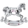 Crystocraft Rocking Horse - Silver/Pink