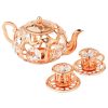 Crystocraft Tea Pot Set with Two Cups - Rose Gold