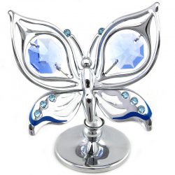 Crystocraft Ulysses Butterfly - Silver/Blue 124569
