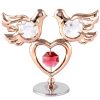 Crystocraft Mini Doves & Heart - Rose Gold