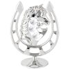 Crystocraft Horseshoe with Horse Head - Silver