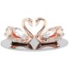 Crystocraft Swan Pair - Rose Gold