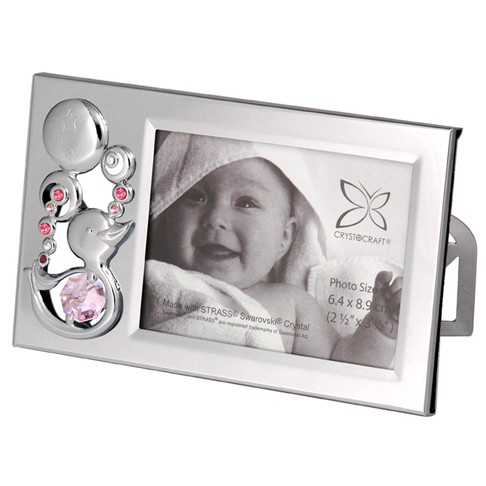 Crystocraft Photo Frame - Duckling - Pink