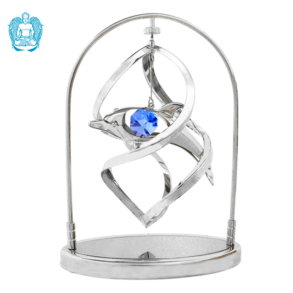 Crystocraft Dolphin Spiral Spinner - Silver/Blue