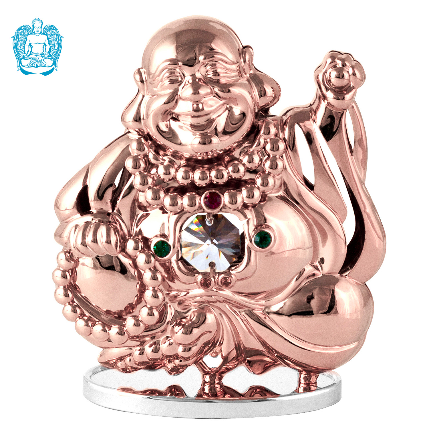 Crystocraft Laughing Budha - Rose Gold