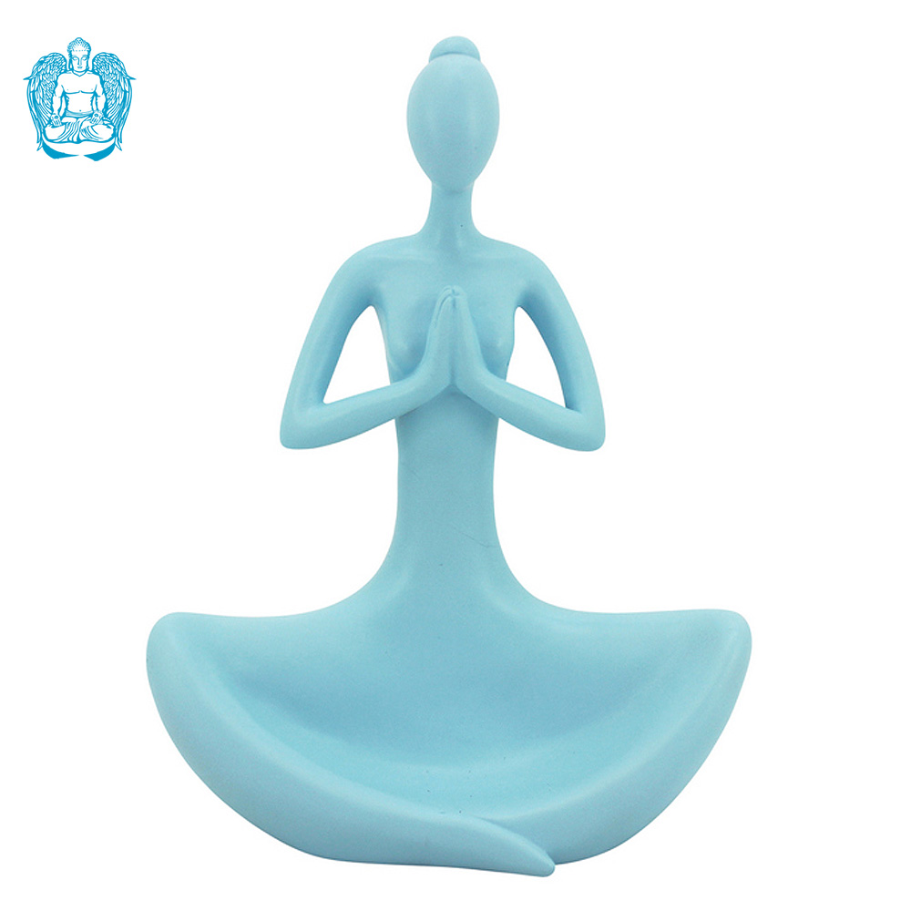 Yoga Lady - Light Blue - 17x24cm