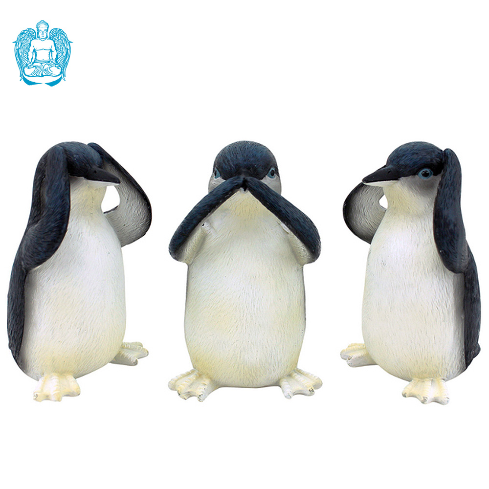 Set of 3 Penguins - No Hear, No Speak, No See - 18cm