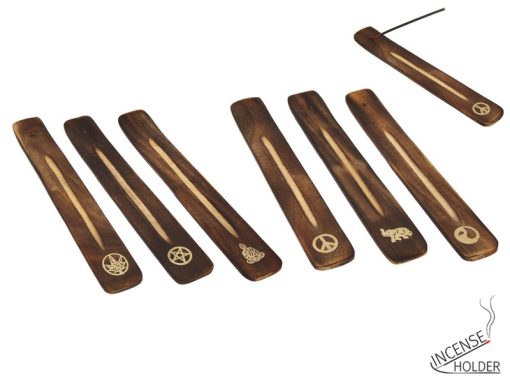 Wooden Incense Catcher/Holder - 26cm, Assorted