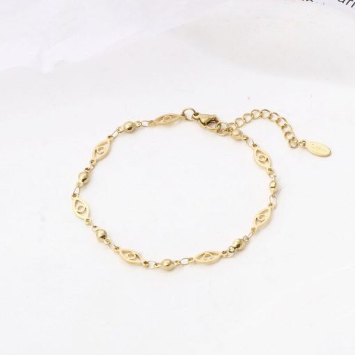 181853 Gold SSteel Eye Bracelet