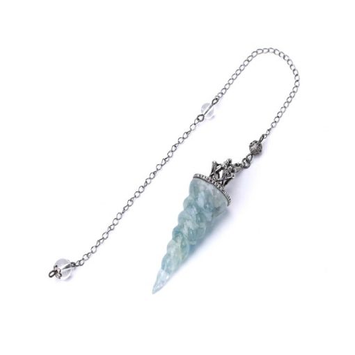 Aquamarine Silver Pendulum