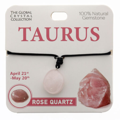 Taurus Rose Quartz Necklace The Blue Budha