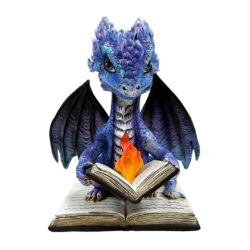 Dragon Reading Figurine 14cm