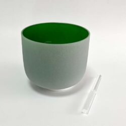 Crystal Singing Bowl Green 20cm - F Note - Heart Chakra