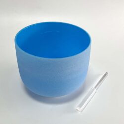 Crystal Singing Bowl Blue 20cm - G Note - Throat Chakra