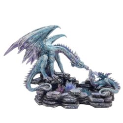 Mother and Baby Dragon Crystal Figurine 18cm