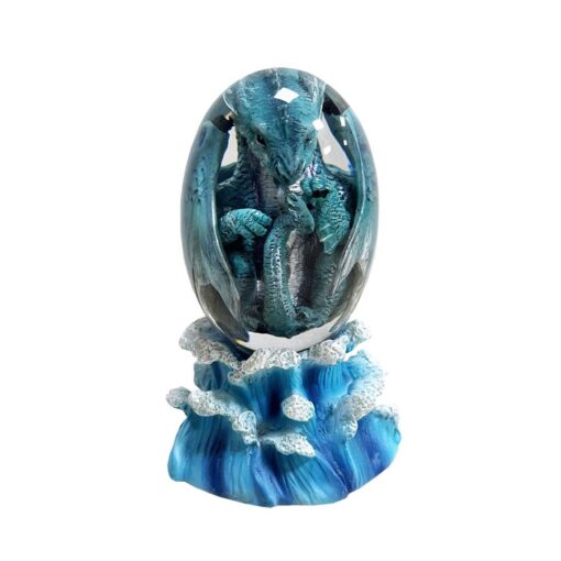 Water Element Dragon Egg with Stand 10.5cm