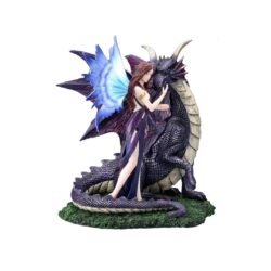 Purple Fairy with Dragon Figurine 30cm