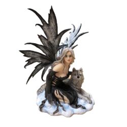 Nara with Grey Wolf Fairy Figurine 38cm
